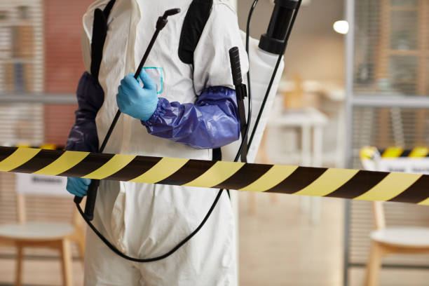 Professional Biohazard Cleanup technician working in Upton, NY